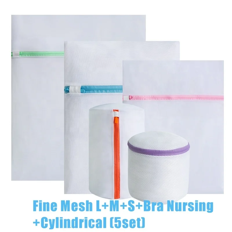 Wholesale modern foldable zipper polyester mesh custom laundry bag