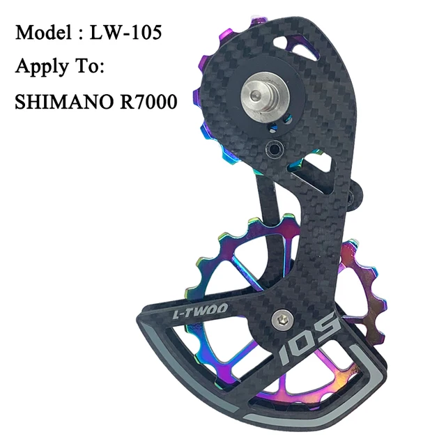 LTWOO Bicycle Steel/Ceramic Bearing Carbon fiber Jockey Pulley Wheel Set Rear Derailleurs Guide Wheel for/Ultegra/DURA/R8000 105