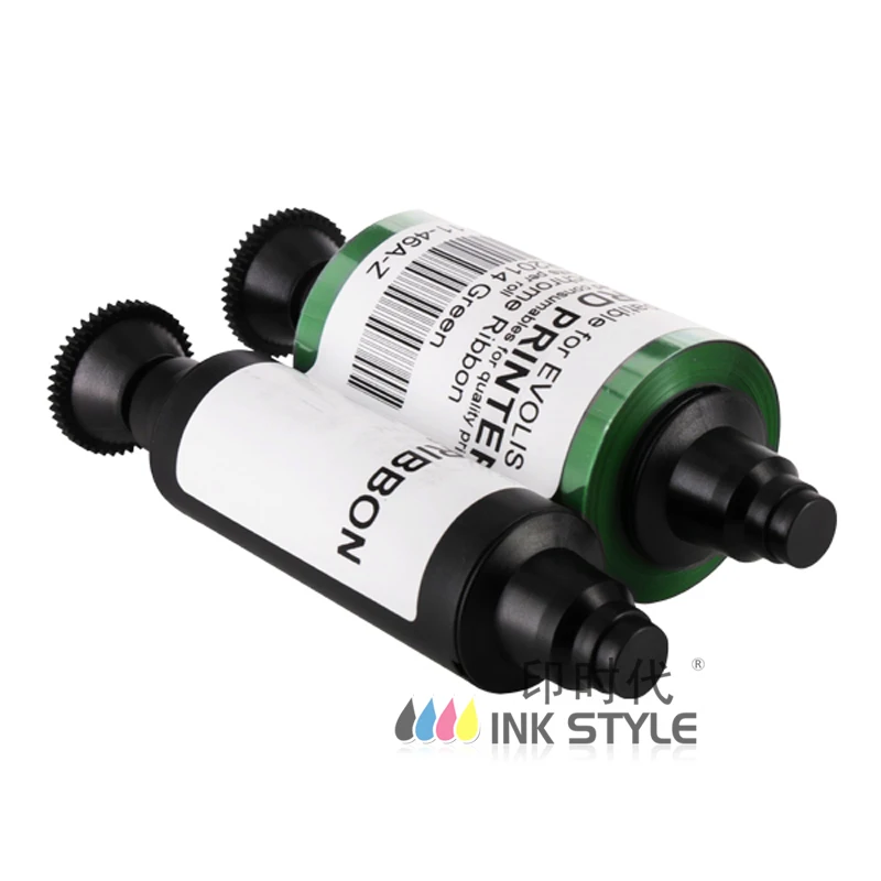 Generic Evolis Pebble 4 Card Printer Green Color Ribbon R2014 -1000 prints