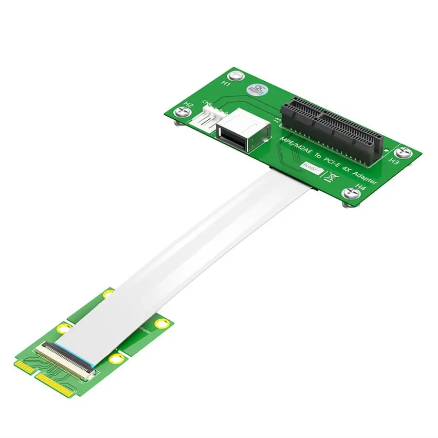 Mini PCI-E to PCI-E Express X4X8 Cable with USB Riser Card High Speed FPC Cable Magnetic Pad Vertical or Horizontal Installation