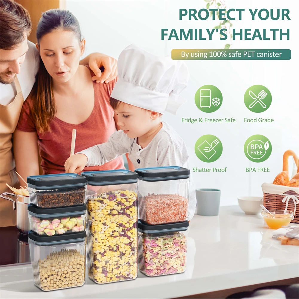 LINK LIFE 108oz 50oz 20oz BPA Free Dispenser Plastic Cereal Storage Containers Airtight Large Dry Food Storage Containers