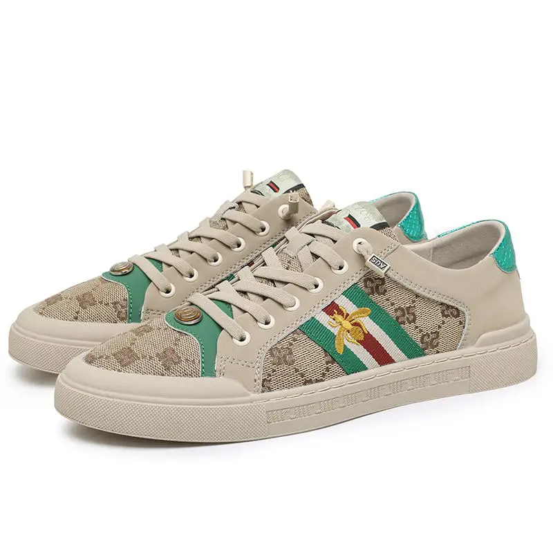 Hot Selling Stylish European Business Casual Men Sneakers Office Executive Walking Custom Luxury Mens Canvas Casual Shoes