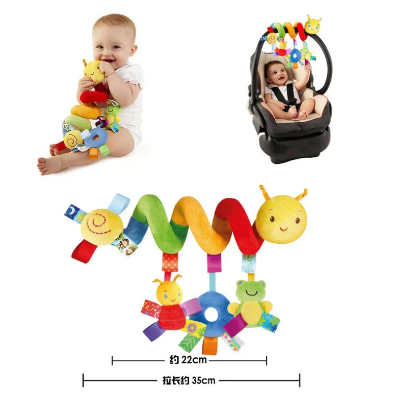 Hot selling plused baby crib hanging toy plush felt infant animal doll toys baby mobiles reborn baby doll cribs