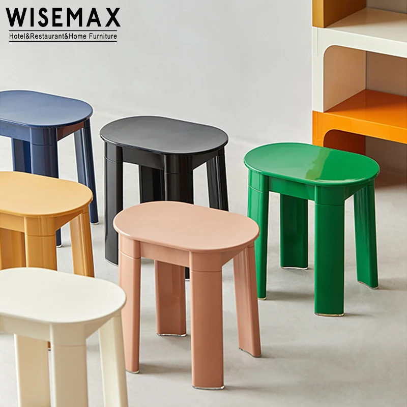 WISEMAX FURNITURE Modern Elegance Bedroom Dressing Table Chair Home Furniture Small Round Plastic Dining Chairs For Restaurant