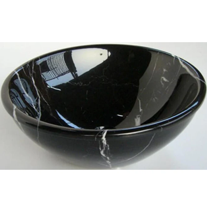 Natural Stone Hand Wash Basin Sink Black Marble Basin