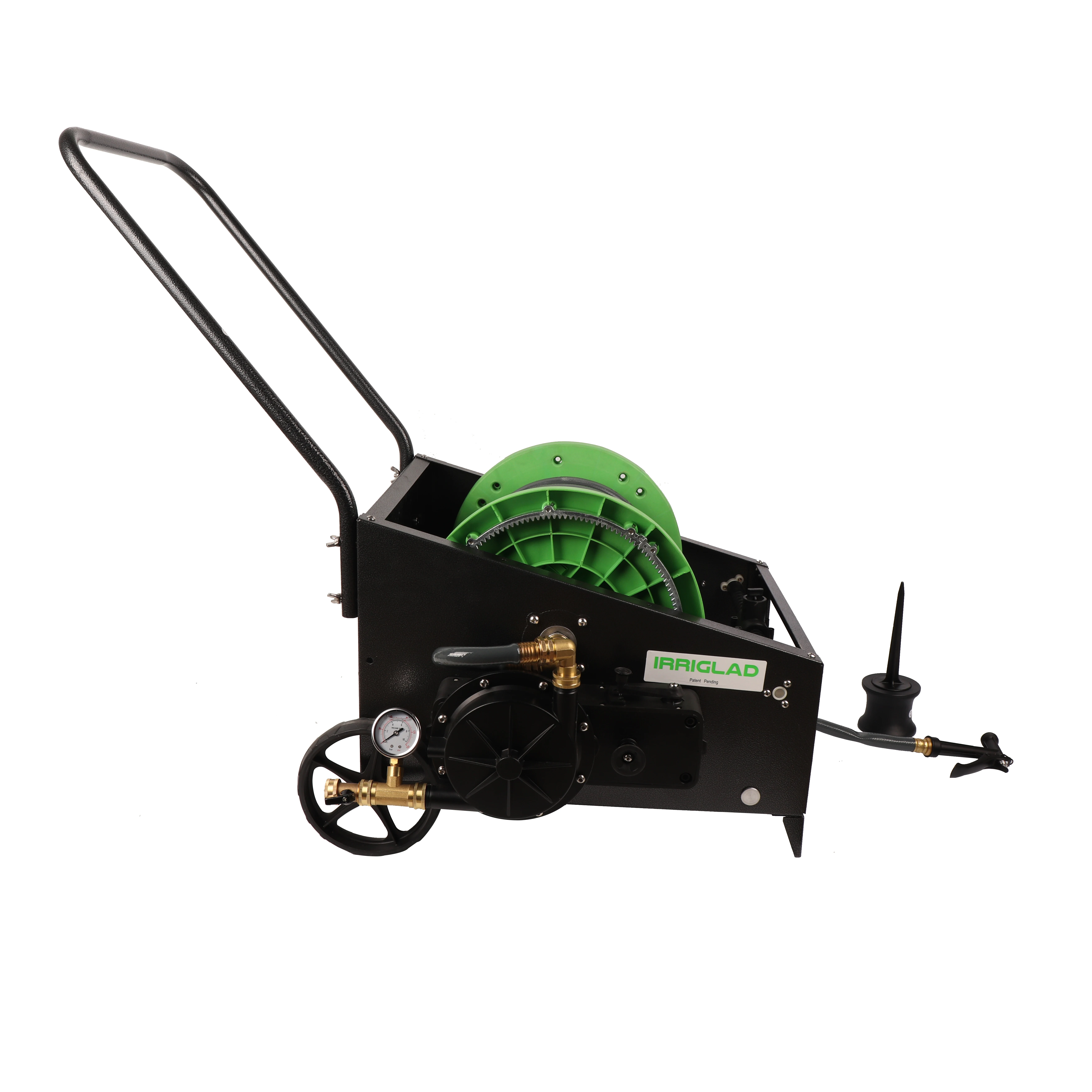 20m Adjustable Flexible Automatic Retractable Travelling Sprinkler Metal  Garden Water Hose Reel Cart