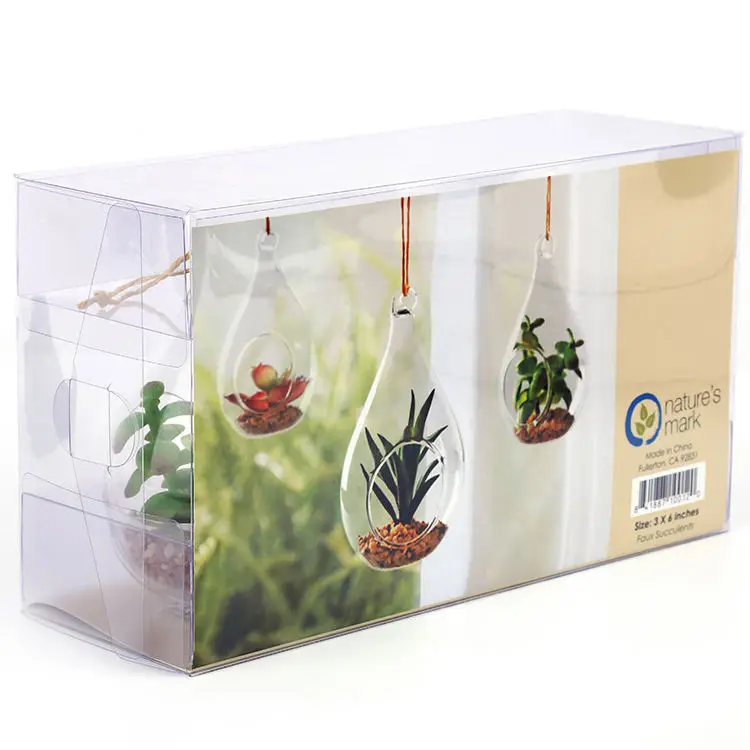 Custom Clear Box Folding Box Display Plant Pet Pvc Pp Transparent Acrylic Storage Plastic Toy Product Packaging Container