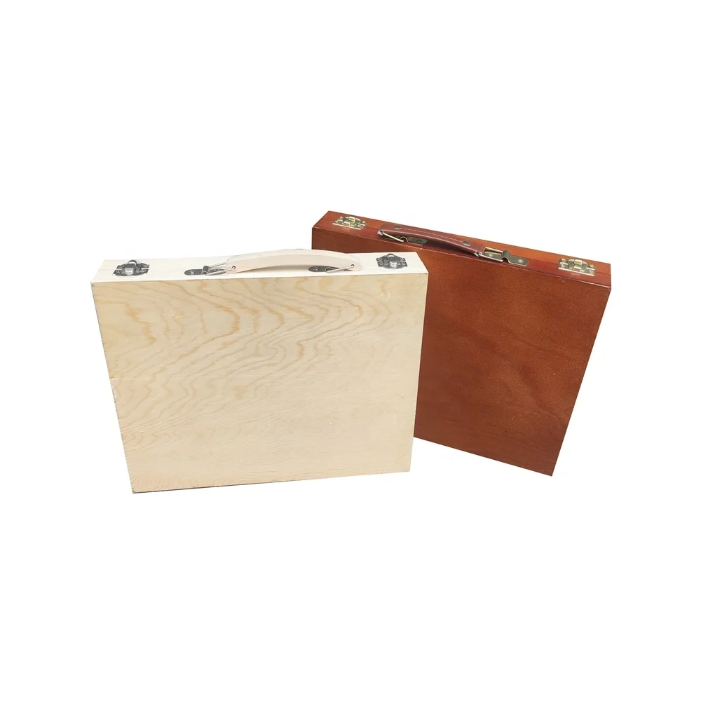 Factory wholesale superior quality  wooden Box painting Art Set For Kids Super Artist Tool Kit