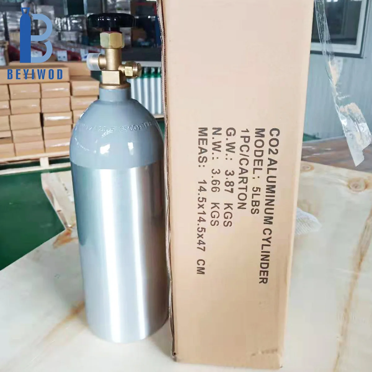 New 5lb 10lb 15lb 20lb 1800psi Aluminum Gas Cylinder With Valves
