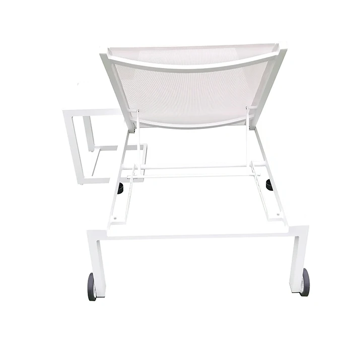 White Luxury Design Outdoor Loungers Furniture Sun Beds Patio Chaise  Beach Pool Chair Sun Lounger Garden Outdoor Furniture Set