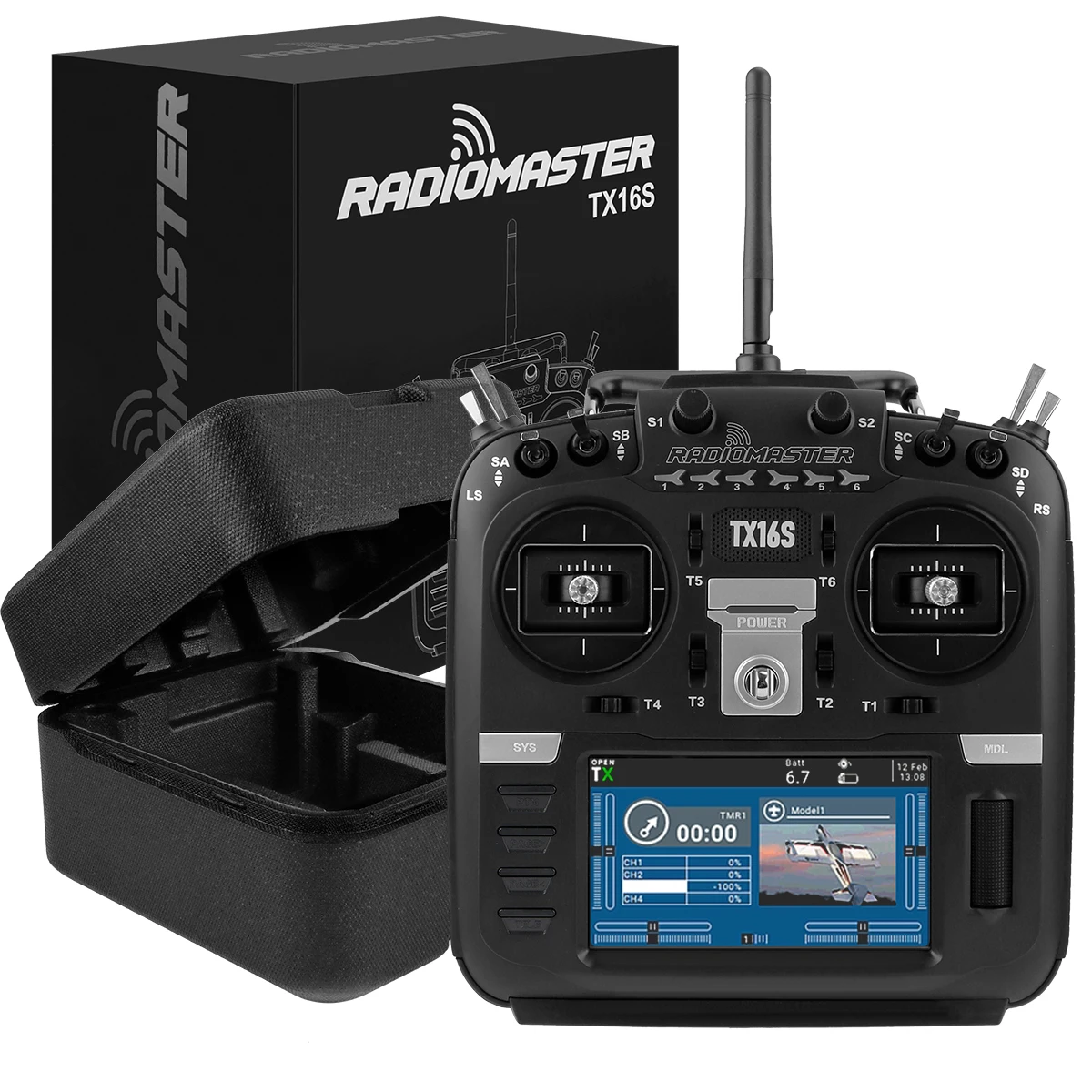 
 RadioMaster TX16S Датчик Холла Gimbals 2,4G 16CH Многопротокольная радиосистема OpenTX Mode2 радиопередатчик с TBS MicroTX V2  