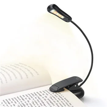 Book Light Eye-Care Clip Warm USB rechargeable book light