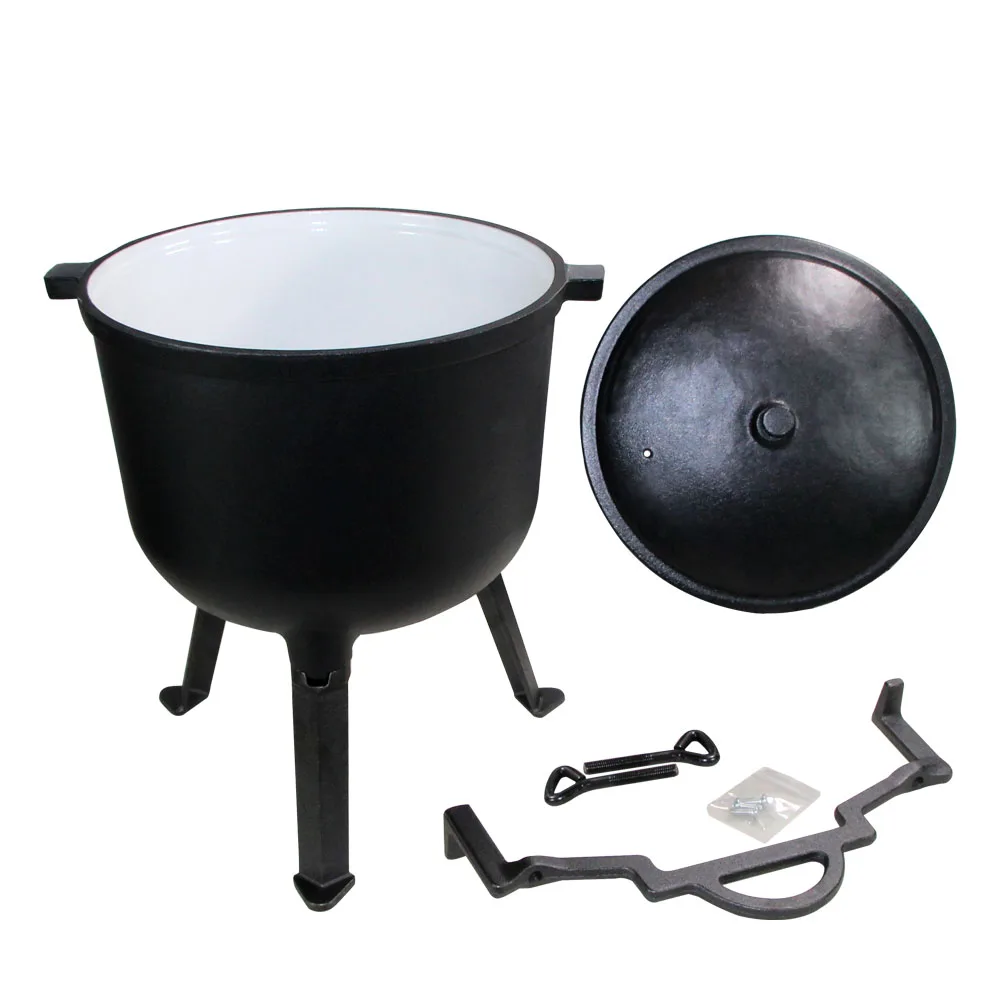 Hot selling cast iron pressure cooker pot Enameled Cast iron cauldron poland Pressure Pot with Three Legs