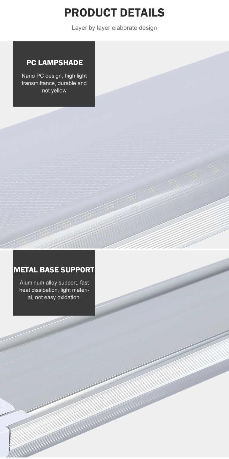 0.6 Power Factor Two Years Warranty Indoor 40w Round LED Linear Strip Light LED Batten Lamp