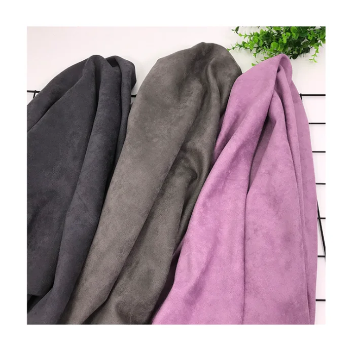 Горячая Распродажа 100% полиэтиленовая кожа бархатная замшевая ткань для обивки дивана