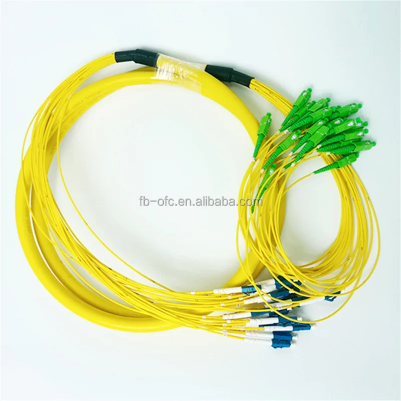 Wholesale Price 2.0mm 3.0mm Indoor Fiber Optic Breakout Patch Cord 24 cores G657A2 Trunk Cable LC to SC Single Mode SM