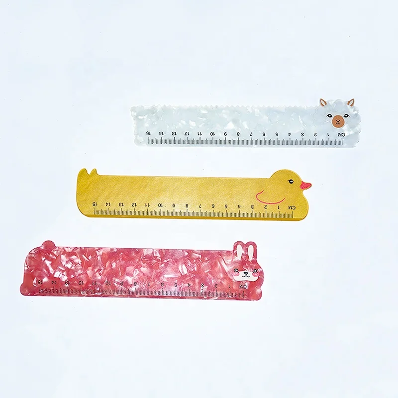 OEM llama 15cm acrylic ruler custom plastic ruler for school children