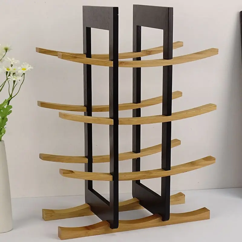 12-Bottle Bamboo Wine Rack, Dark Espresso