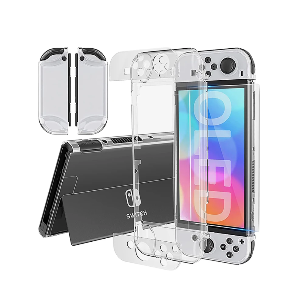 Manufacturer Game Accessories For Nintendo Switch OLED Transparent Protective Shell For NDS Clear Protection Protective Covers