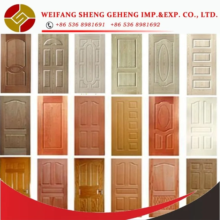 White Oak / Natural Teak Veneer HDF doorskin size 2150x650/750/850/950/1050mm