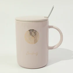 Новая офисная Питьевая чашка кофейная чашка Лотос розовые кружки 450 мл керамические чашки