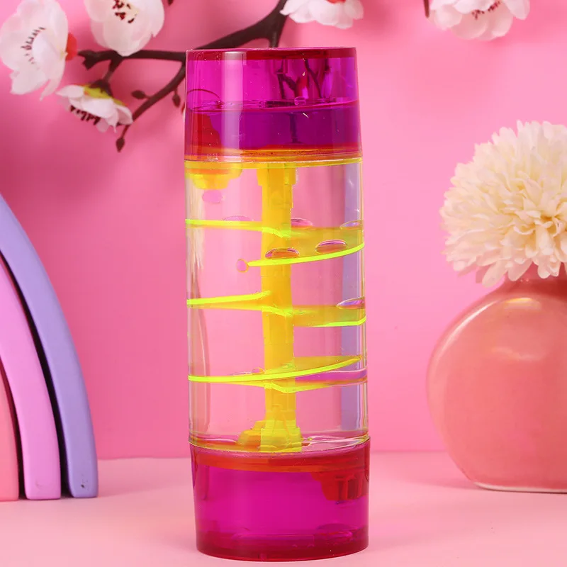Souvenir Gift and Decoration Timer Rotary Slide Oil Leak Hourglass Timer Toy Acrylic Hourglass Liquid Hourglass Timer