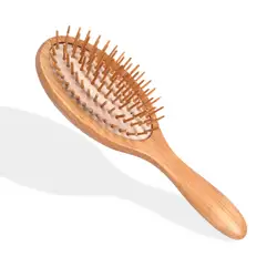 2022 Custom Wood Detangling Round Hair Massage Brushes Wholesale for Women
