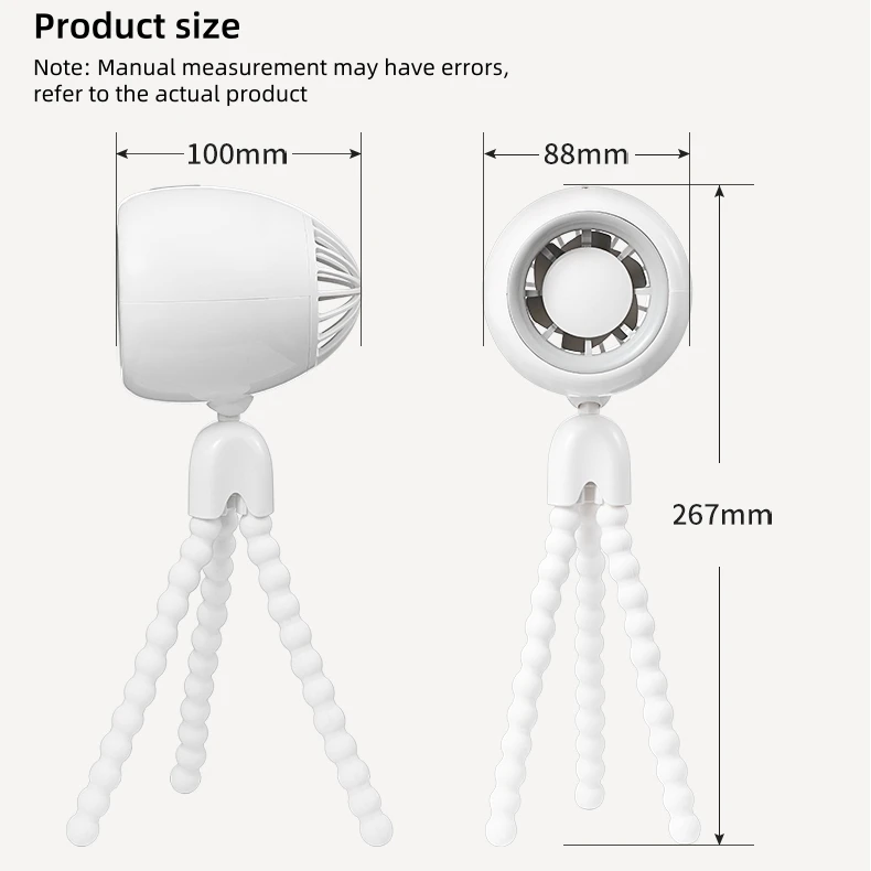 Summer Outdoor Hand Held Fans Foldable Bladeless Mini Usb Wireless Rechargeable Portable Baby Stroller Fan