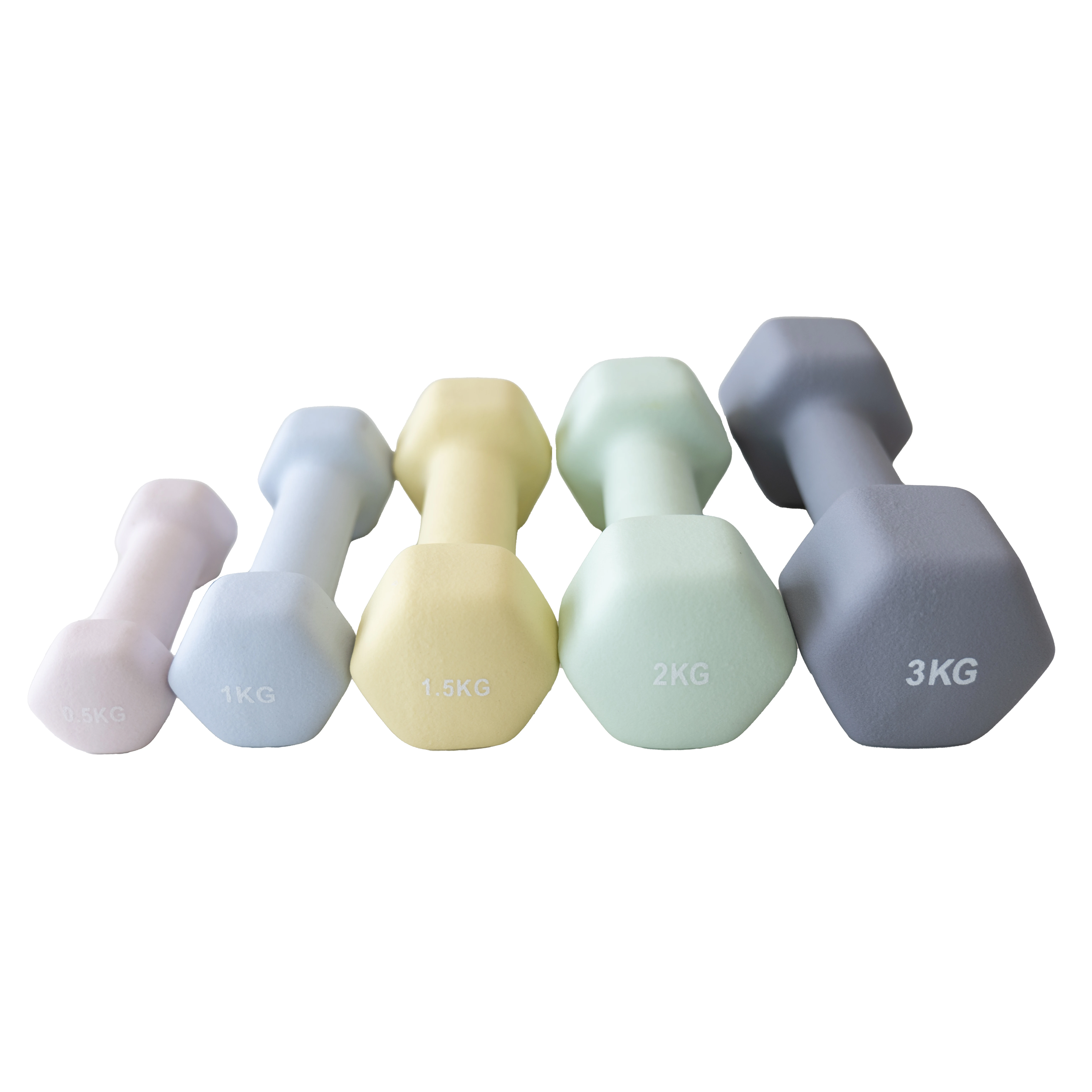 Gym exercise weights free weights fitness equipment man women 1kg-10kg hex dumbbell PVC Coating Vinyl Dipping Colorful dumbbell