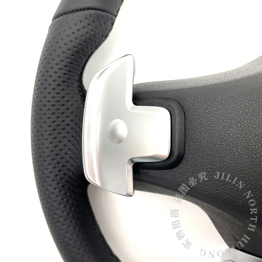 Customize Leather Perforated Leather Paddle Shifter Steering Wheel For Mercedes Benz