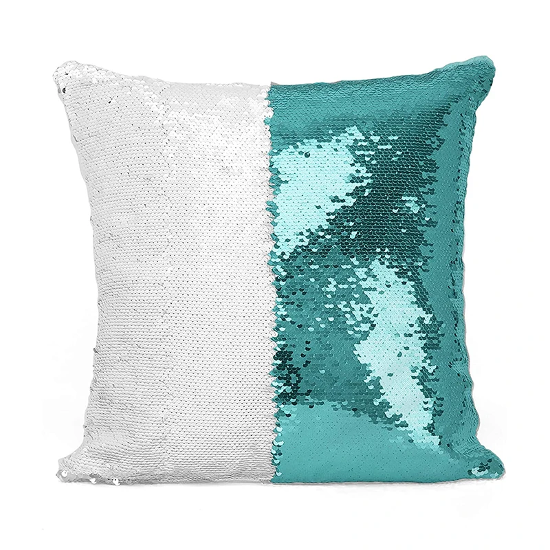 Custom Logo Sequin Pillow Case Sublimation Blank Sequin Pillow Covers Cushion Cover