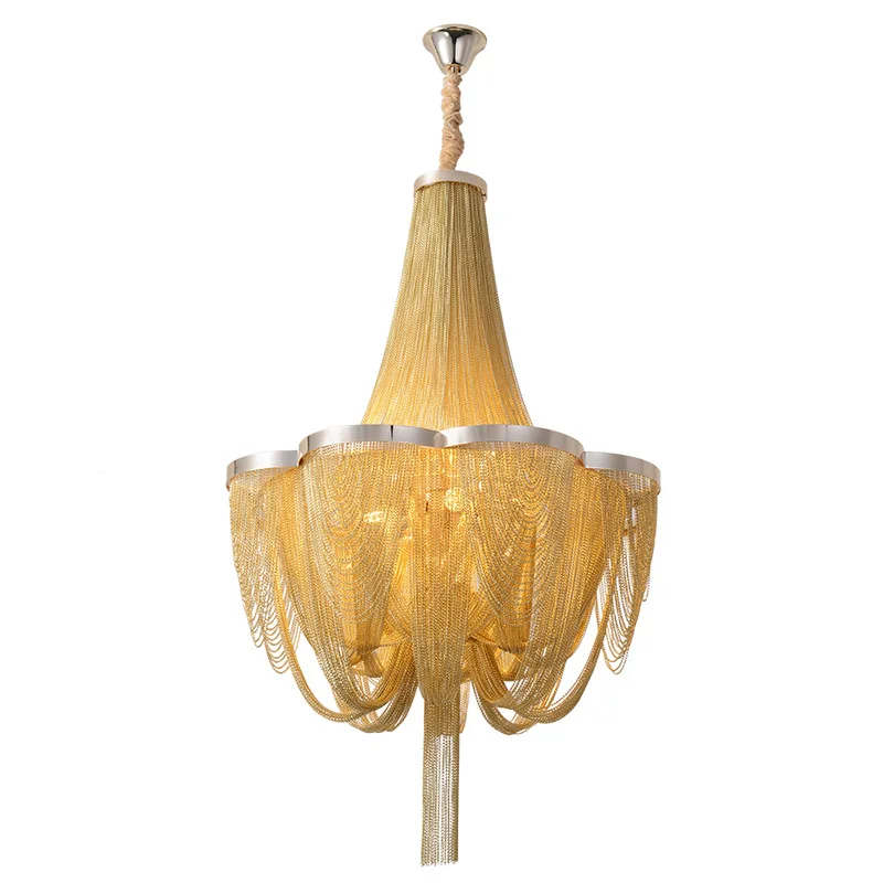 Indoor Ceiling Lighting Chandelier, Tassel Chain Chandelier Creative Personality Living Room Led Chandelier Living Room Dining