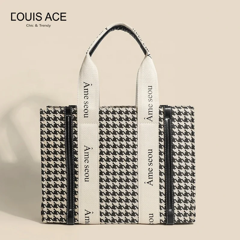 Wholesale 2022 Best Selling Ladies Bags Luxury Fashion Diamond Plaid Jacquard Design Canvas Ladies Handbags