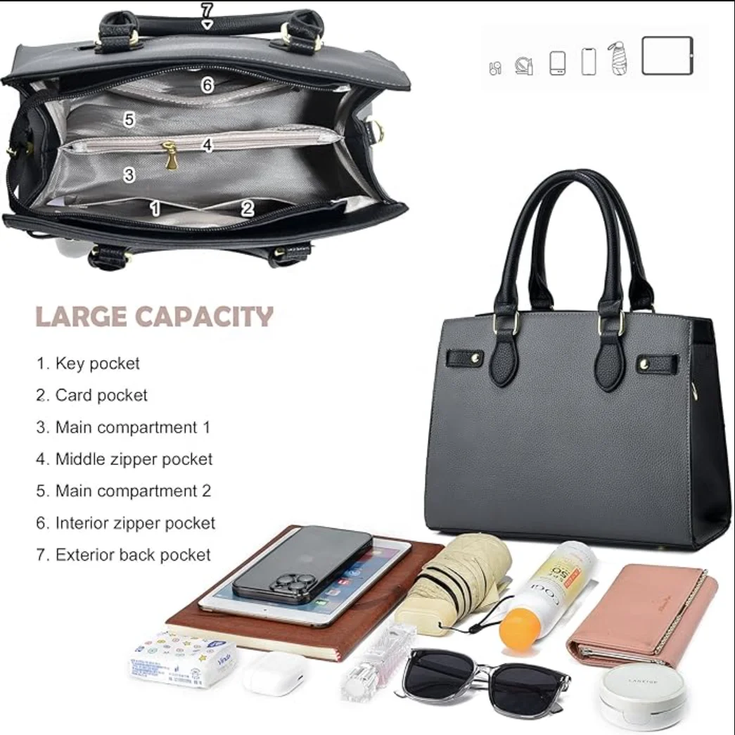 Ladies Fashion Bags Purses High Quality Leather Handbag Tote Leather Hand Bag Luxury Class Woman Handbags