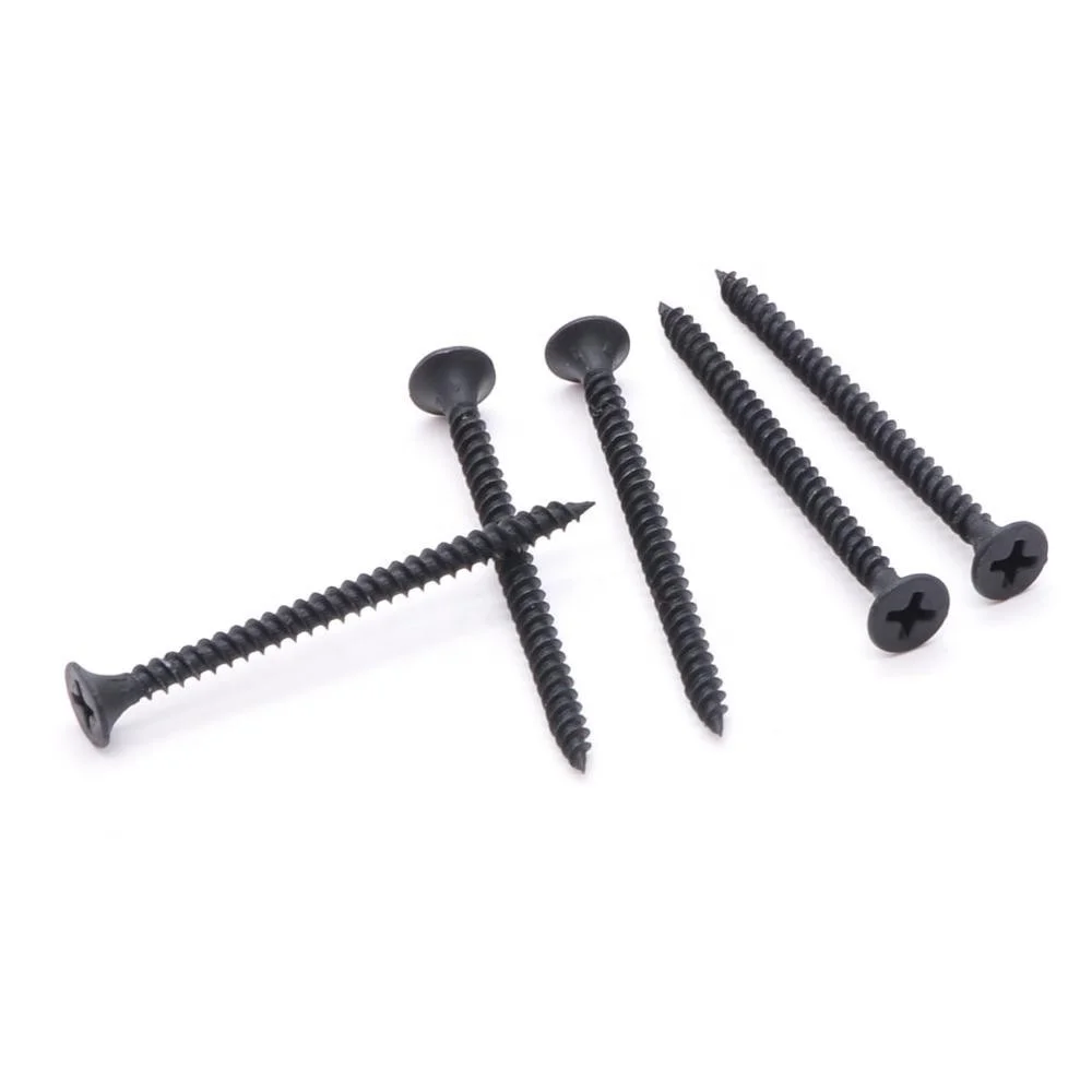 Drywall Screws Quality Black Steel Sharp Point Self Tapping Screws with Phillips Drive Black Phosphate Coated