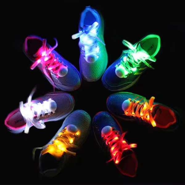 Hot selling LED Glowing Fashion Luminous Led Shoe Laces Led Shoelaces Flat Glow Multi Colors Shoelaces