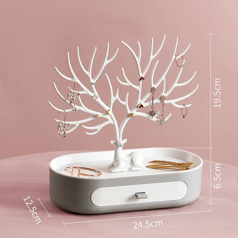 new Creative deer jewelry rack table top antler tree earrings necklace display rack porch key storage rack spot wholesale
