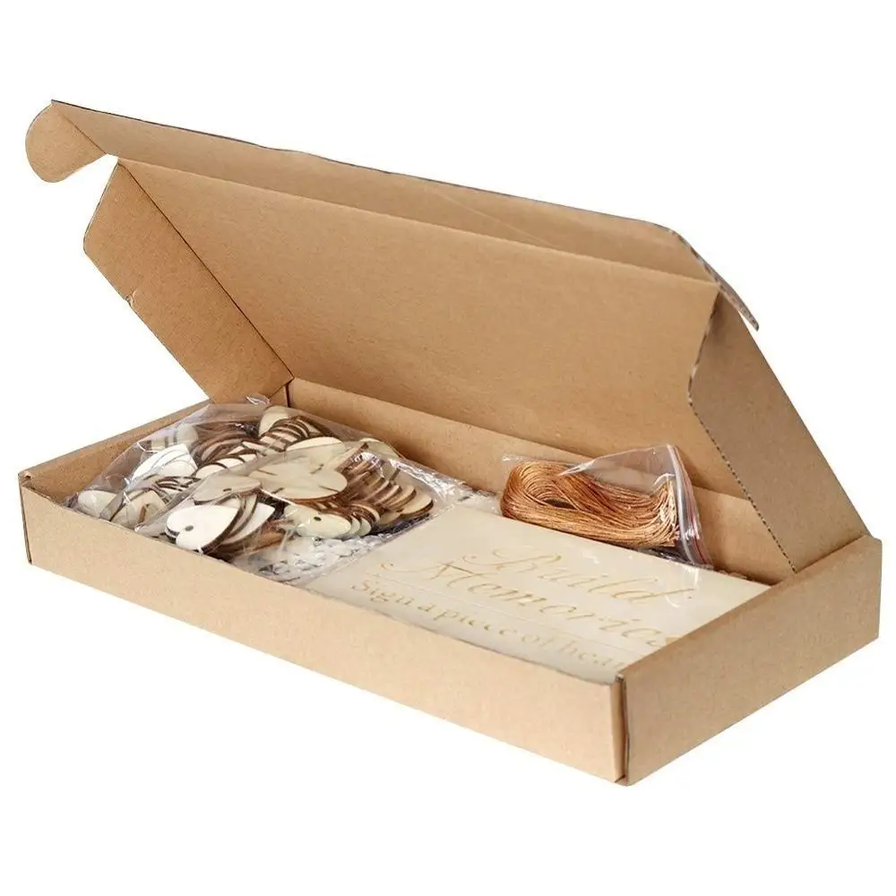 
Rustic Guest Registry Wood Tree Frame Drop Box Guest Books with Stand 