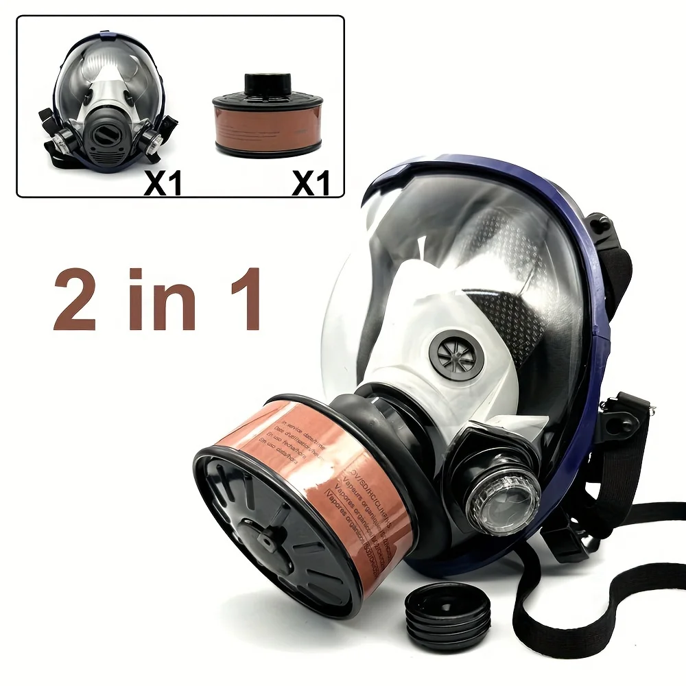 High Quality Industrial Face Respirator KN95 Full Mask Dust Protective Silicone Gas Mask with Activated Carbon Filter