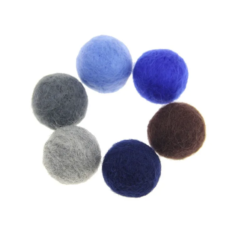 Wool felt ball  rainbow garland beautiful felt ball eco friendly cheap wholesale christmas ornament felt ball