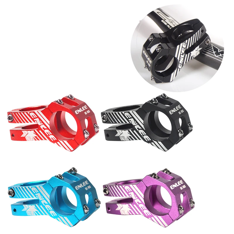 ENLEE 31.8mm Aluminium Alloy Bicycle Stem High-strength CNC Machined Bike Stem MTB Mountain Road Handlebar Stem