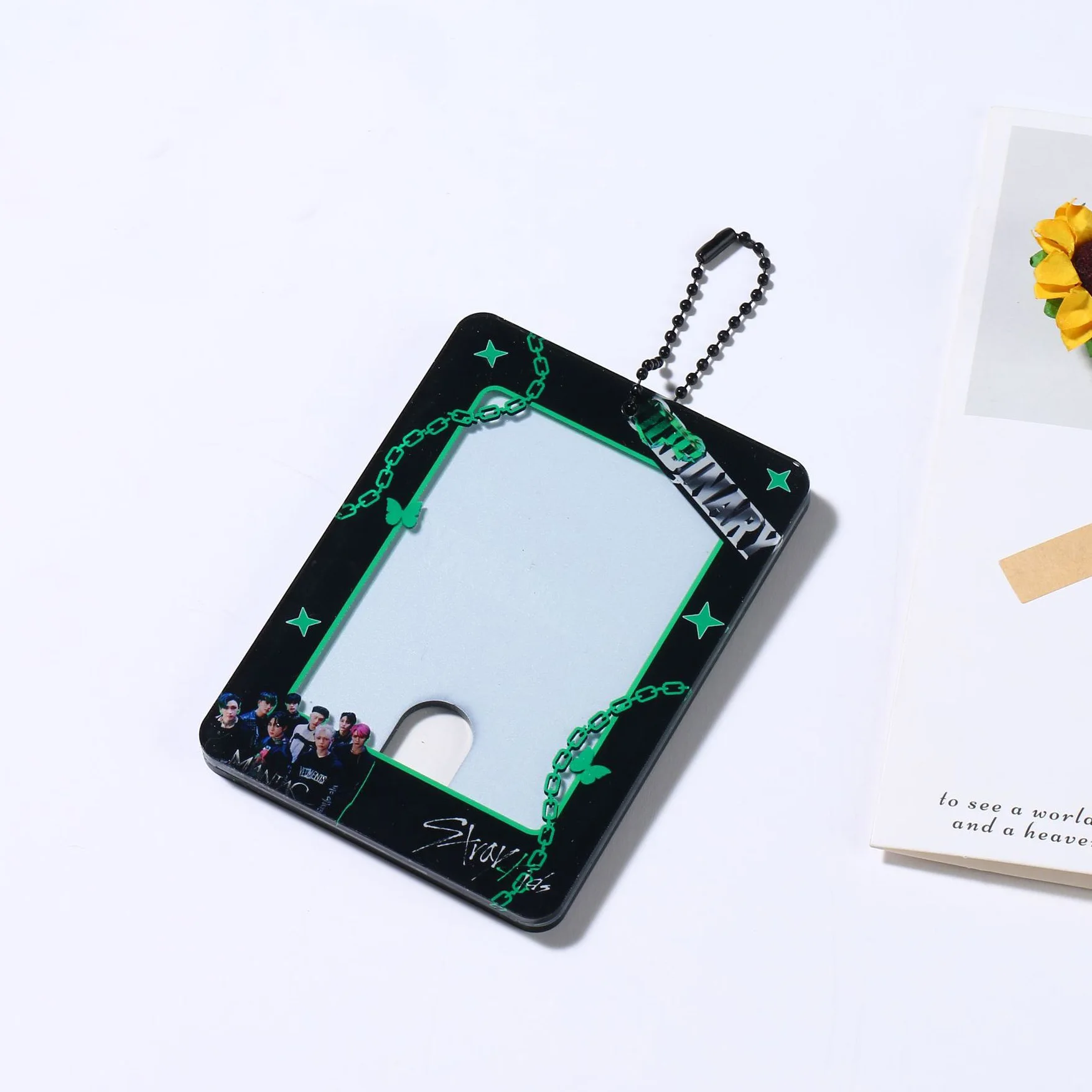Модный Новый kpop Сделай Сам изготовленный на заказ свой собственный дизайн дважды прозрачный акриловый держатель для фотокарты брелок