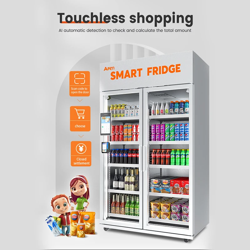 AFEN Smart Fridge Fresh Food Vending Machine Healthy Vending Machine Automatic Cooling