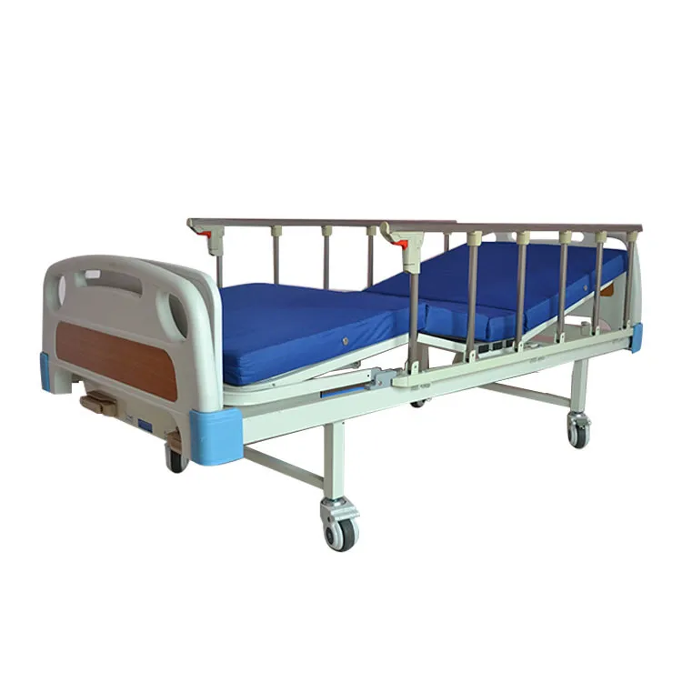 Ручная Больничная койка BCA-133-C Шанхай meiisun производит медицинская кровать с 2 рычагами оснащенными механическим приводом 2-рокер ABS изголовьем 2100x900x530 мм CE