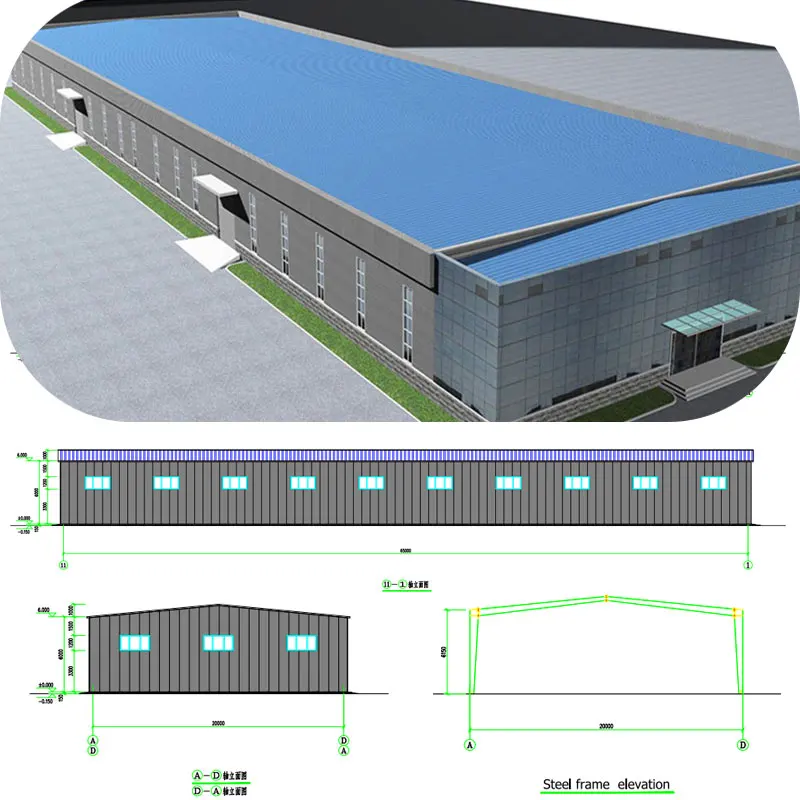 LONTE Factory Metal Storage Space Frame Steel Structure Building warehouse/hall