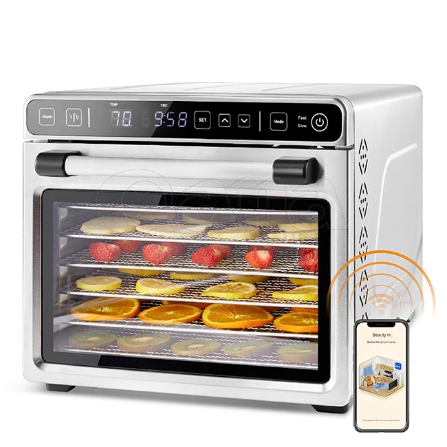 QANA Smart WIFI APP Food Dehydrator Air Fryer for Roast Boil Bake Toast Beef Jerky Vegetables Fruits Dehydrate Machine