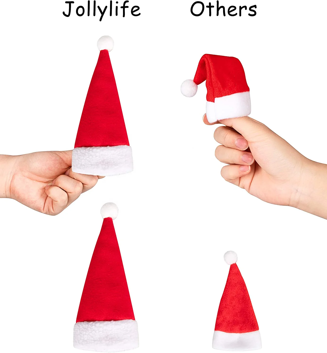 Xmas Holiday Unisex Velvet Comfort Mini Christmas decorating Hat Santa Hat for christmas decoration