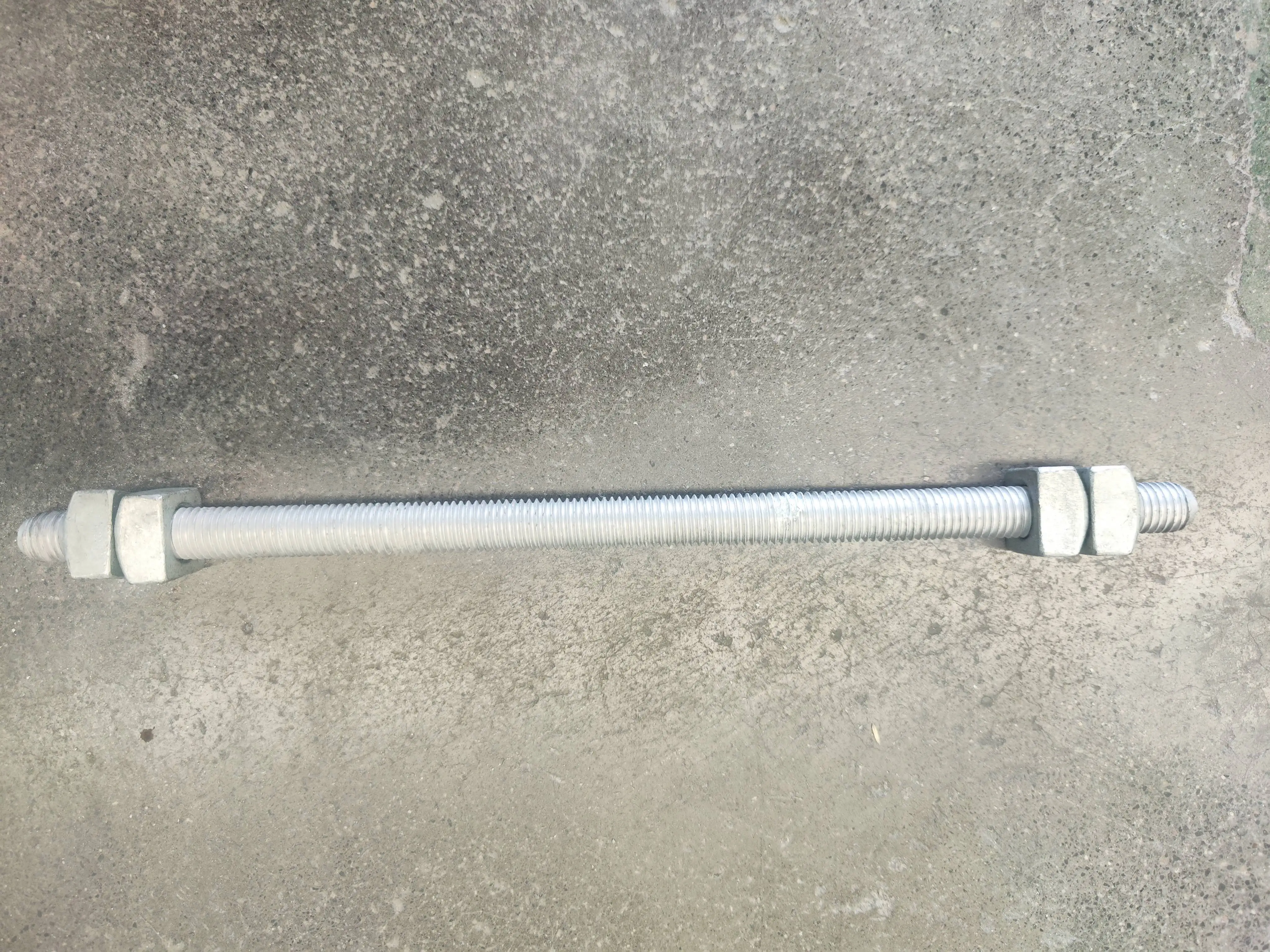 5/8*14 inch  double head bolt hot-dip galvanized double end rods threaded fasteners high quality