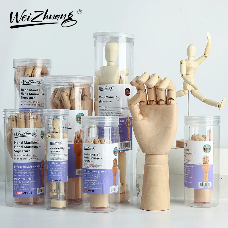 Wholesale Artist Human Manikin Hand model Oem Chinese Hemu Wooden Manikin For Art Supplies