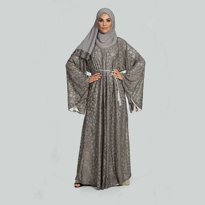 Muslim Satin Turkish Wedding Moroccan Kaftan Jubah Muslimah Islamic Clothes Plain Abaya Dress Vietnam Baju Kurung Cotton Women